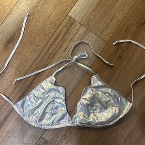 SHEIN Iridescent Bikini Top